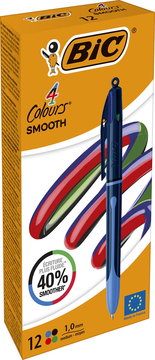 BIC Colours Smooth Drop 4-kleurenbalpen, medium afbeelding