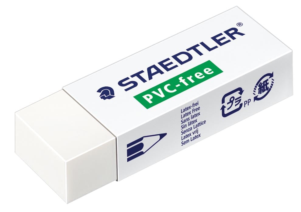 Staedtler PVC-vrije gum, ft 65 x 23 x 13 mm, wit afbeelding