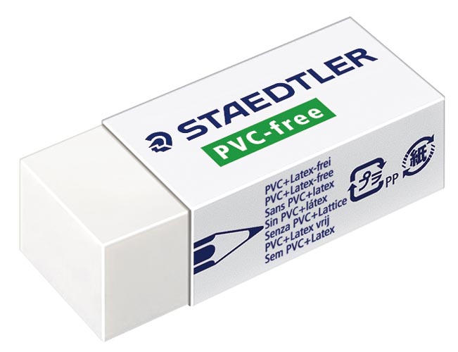 Staedtler PVC-vrije gum ft 43 x 19 x 13 mm afbeelding