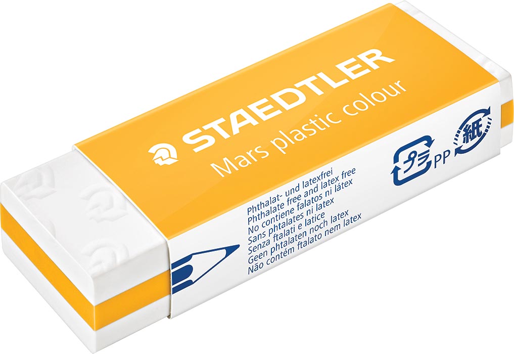 Staedtler gum Mars Plastic Colour, display van 20 stuks, zandkleur