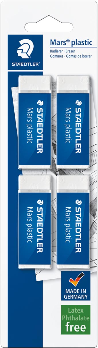 Staedtler gom Mars Plastic blister van 4 stuks