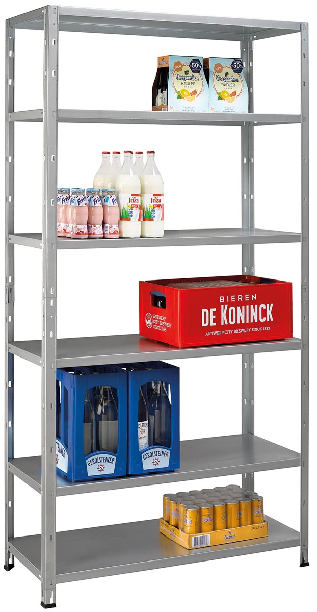 Avasco rek Clicker 100, ft 193 x 100 x 40 cm, 6 legborden, gegalvaniseerd