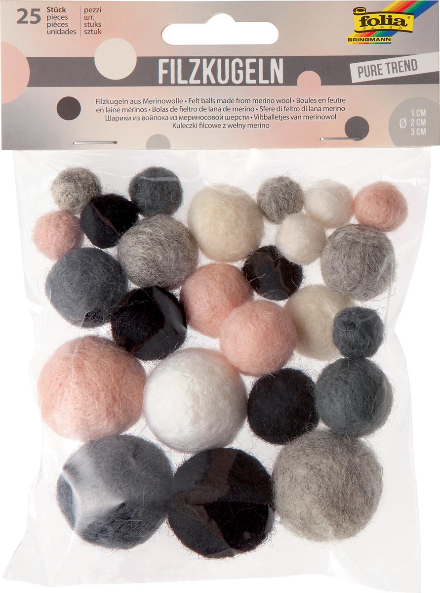 Folia viltballetjes Pure Trend