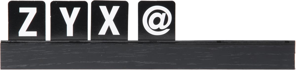 Securit letterplank inclusief letters en nummers, zwart