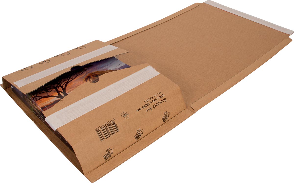 Cleverpack wikkelverpakking uit golfkarton, ft 270 x 330 x 20 / 80, pak van 10 stuks afbeelding