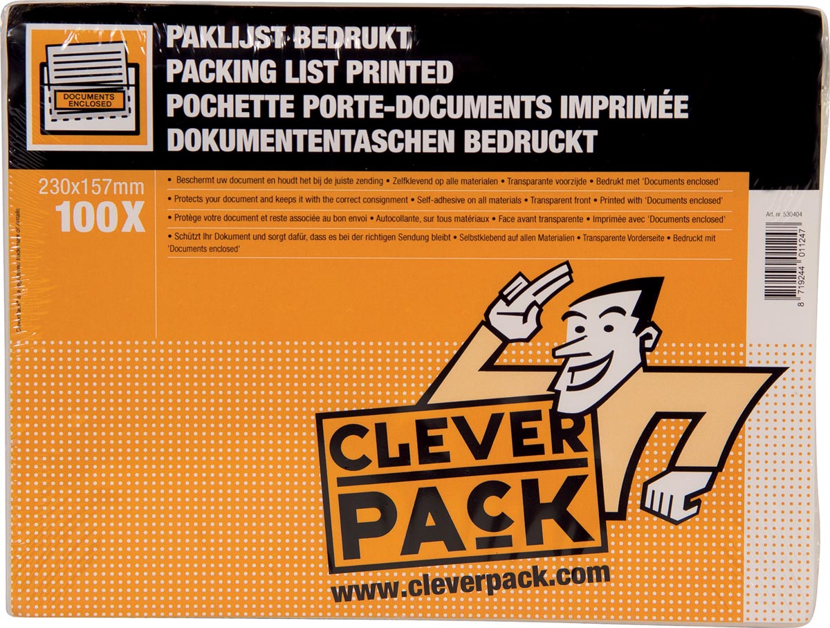Cleverpack documenthouder Documents Enclosed, ft 230 x 157 mm, pak van 100 stuks-2