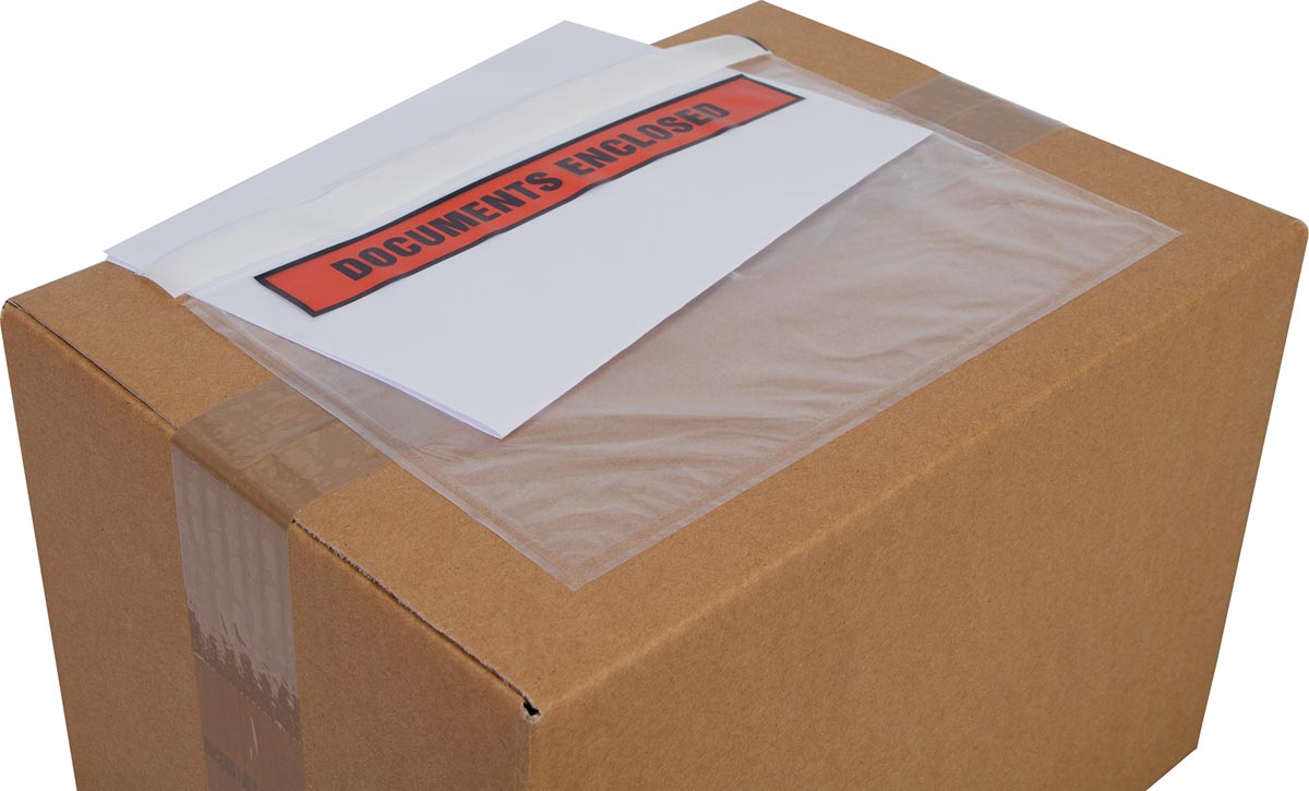 Cleverpack documenthouder Documents Enclosed, ft 230 x 157 mm, pak van 100 stuks afbeelding
