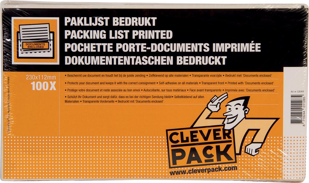 Cleverpack documenthouder Documents Enclosed, ft 230 x 112 mm, pak van 100 stuks-2