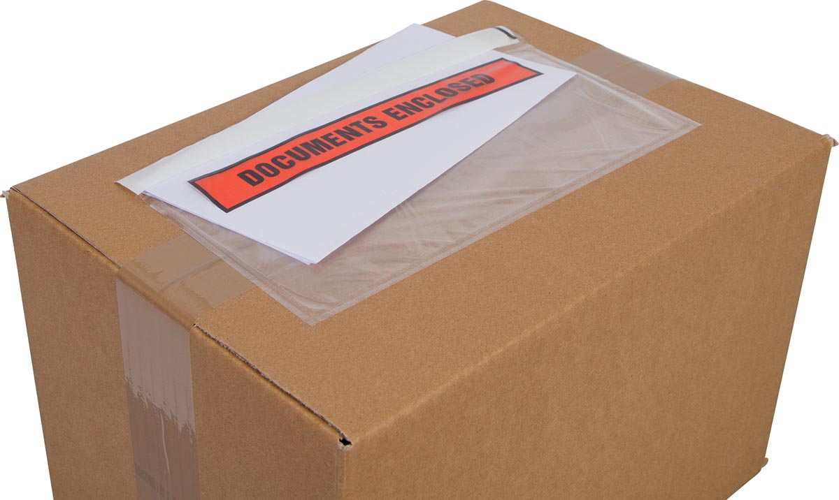 Cleverpack documenthouder Documents Enclosed, ft 230 x 112 mm, pak van 100 stuks afbeelding
