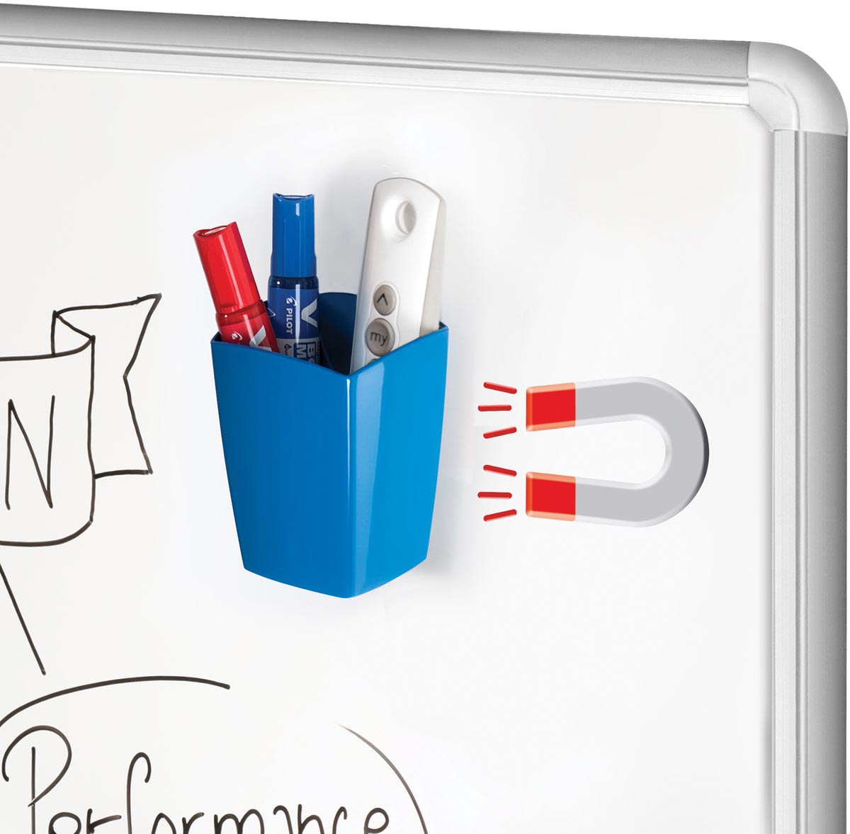 CEP magnetisch pennenbakje Gloss Blue Ocean, blauw CEP magnetisch pennenbakje Gloss Blue Ocean, blauw