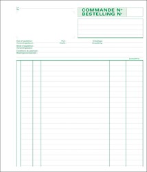 Exacompta bestellingen, ft 21 x 18 cm, bilingue, dupli (50 x 2 vel)