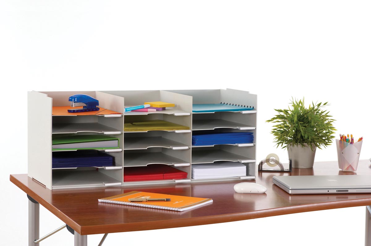 Paperflow sorteerbakje, 15 laden, breedte 75,5 cm