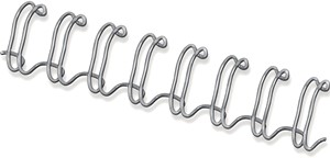 Pergamy draadruggen, pak van 100 stuks, 14,3 mm, wit Pergamy draadruggen, pak van 100 stuks, 14,3 mm, wit