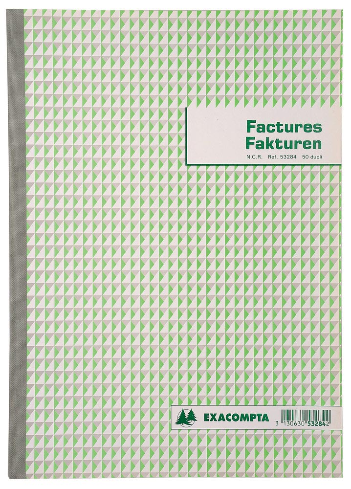 Exacompta factuurboek, ft 29,7x21 cm, tweetalig, dupli (50 x 2 vel) afbeelding