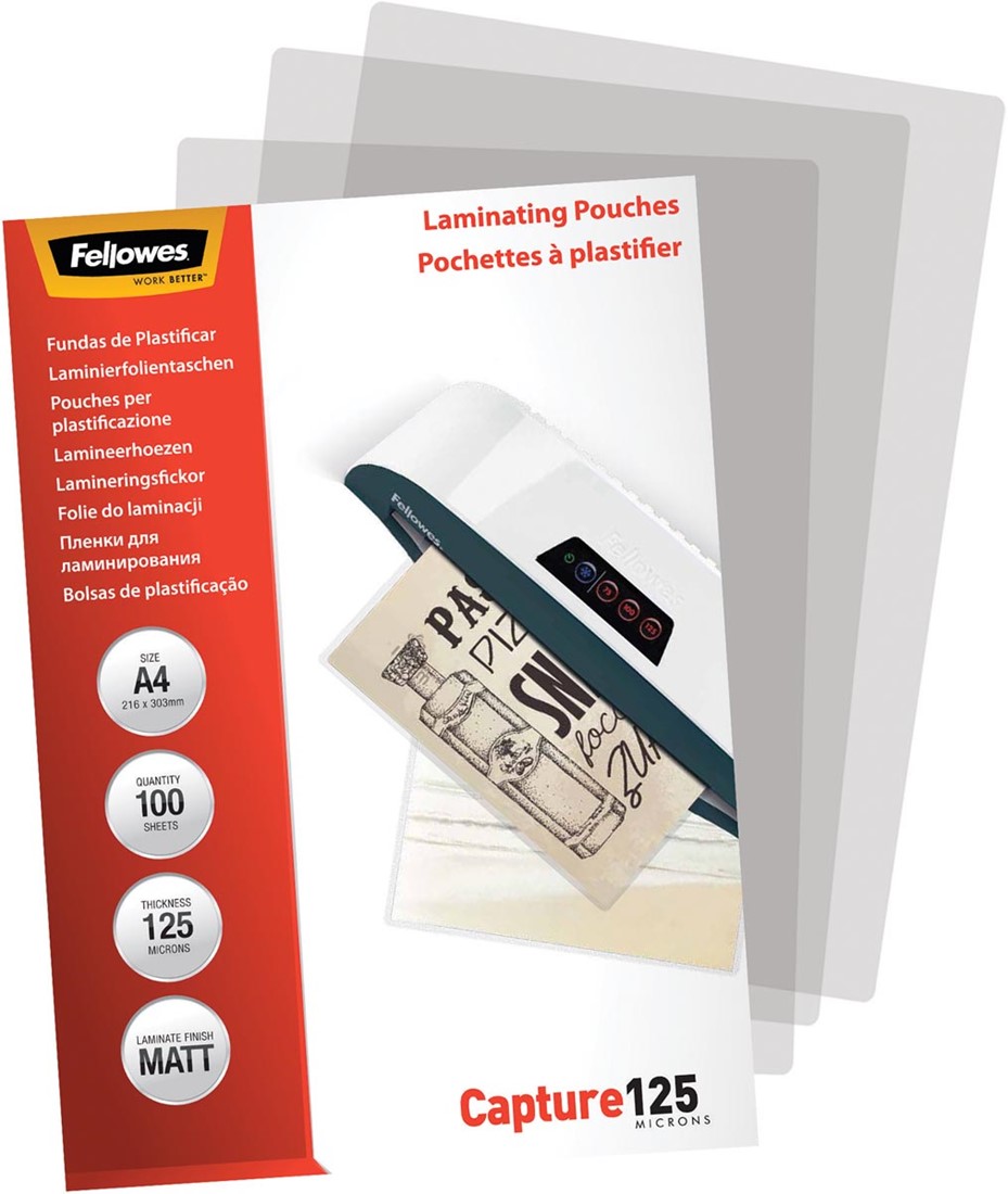 Leitz Lamineerzakjes A3 – 125 Micron – Transparant, Glanzend – 100 Stuks – Geschikt Voor A3-lamineermachines – Beschermt Tegen Vocht, Vuil En Scheuren