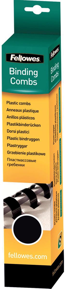 Fellowes bindruggen, pak van 25 stuks, 12 mm, zwart