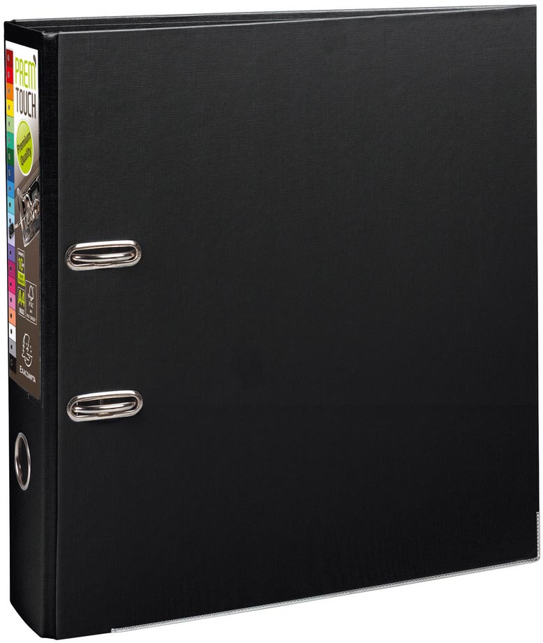 Exacompta ordner Prem&apos;Touch, ft A4 maxi, rug van 8 cm, zwart afbeelding