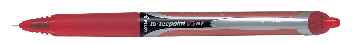 Pilot Roller Hi-Tecpoint V5 en V7 Retractable V5, schrijfbreedte 0,25 mm, rood