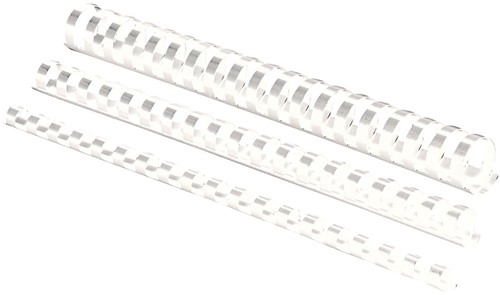 Fellowes bindruggen, pak van 100 stuks, 6 mm, wit
