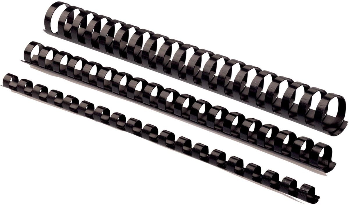 Fellowes bindruggen, pak van 100 stuks, 6 mm, zwart afbeelding