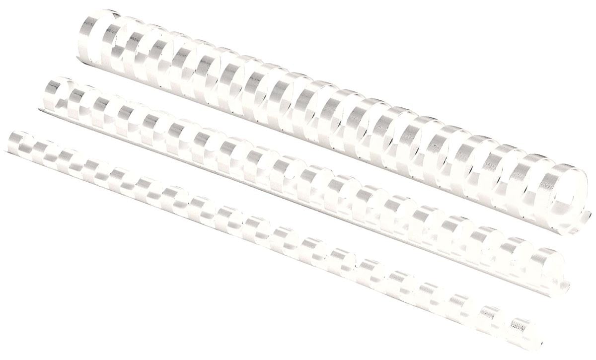 Fellowes bindruggen, pak van 100 stuks, 12 mm, wit afbeelding