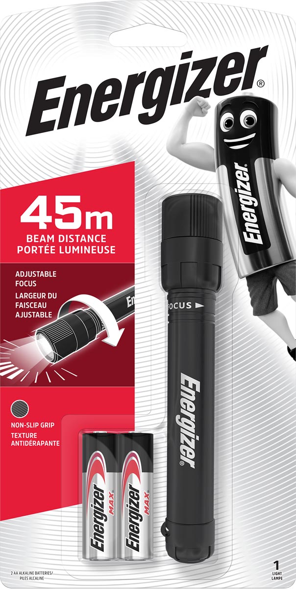 Energizer zaklamp X-focus, inclusief 2 AA batterijen, op blister afbeelding