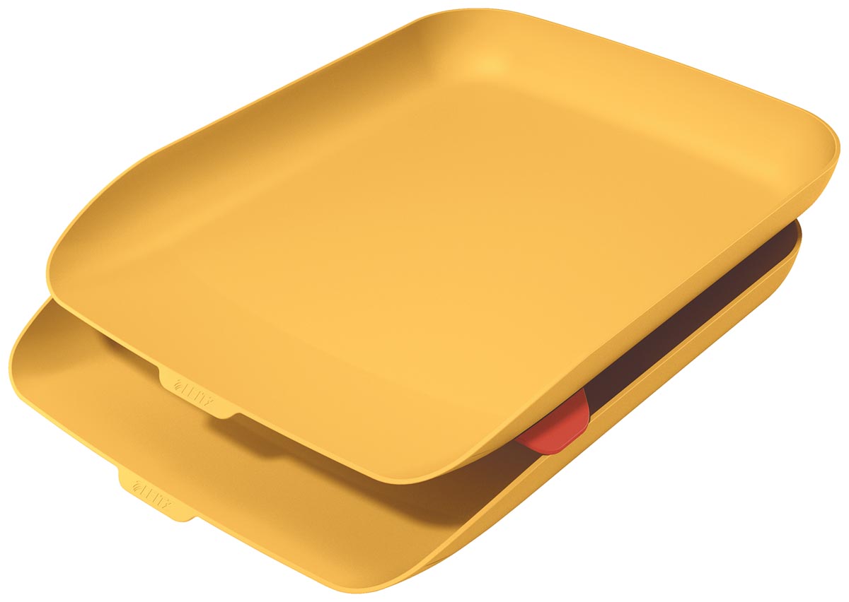 Leitz Cosy brievenbakje, geel, set van 2 stuks