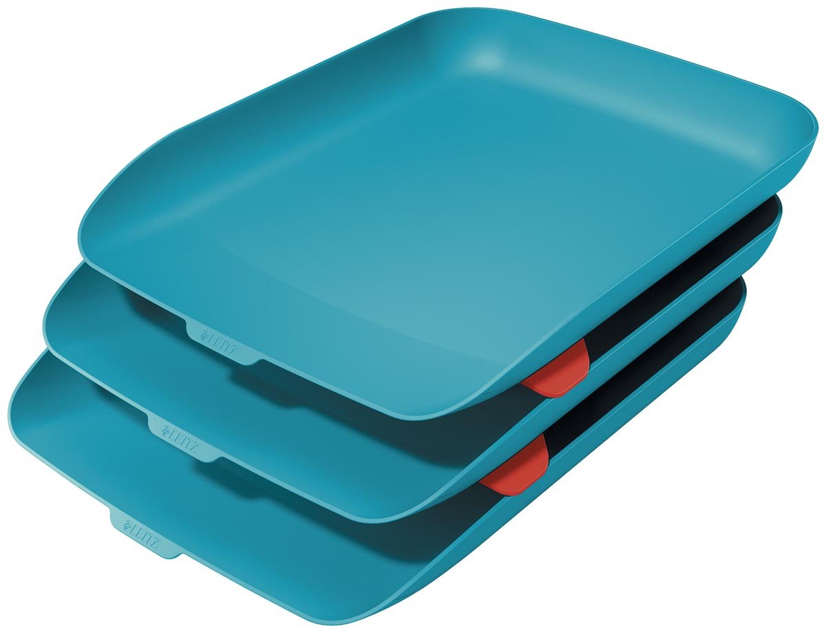 Leitz Cosy brievenbakje, blauw, set van 3 stuks