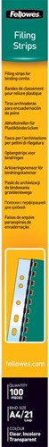 Fellowes filestrips uit plastic ft A4, pak van 100 stuks