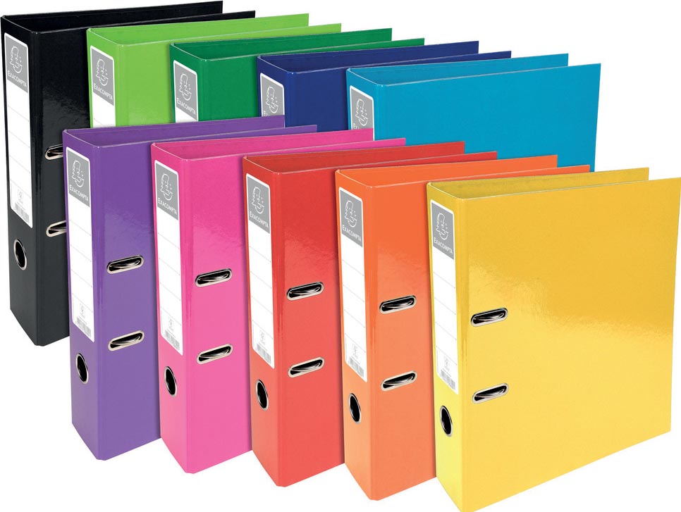 Exacompta Iderama ordner, rug van 7 cm, geassorteerde kleuren afbeelding