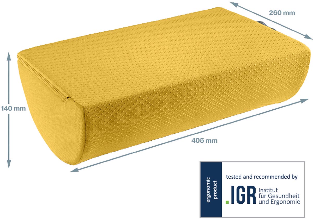 Leitz Ergo Cosy voetensteun, geel afbeelding