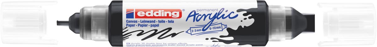 Edding 3D Acrylic marker double liner zwart