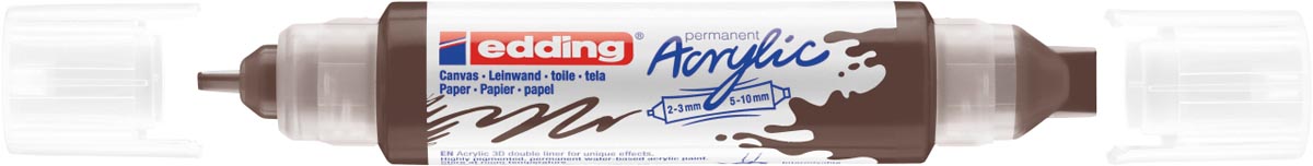 Edding 3D Acrylic marker double liner chocoladebruin