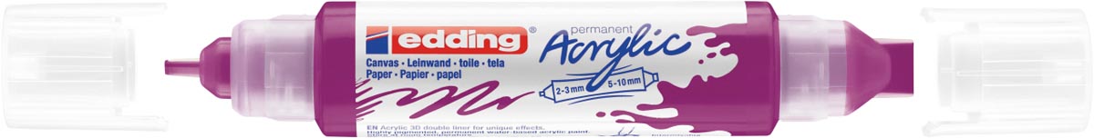 Edding 3D Acrylic marker double liner bessenrood