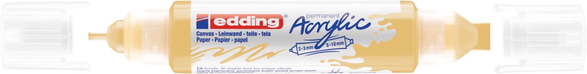 Edding 3D Acrylic marker double liner pastelgeel