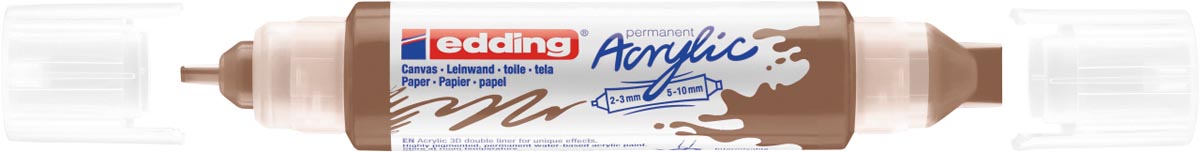 Edding 3D Acrylic marker double liner hazelnoot