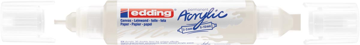 Edding 3D Acrylic marker double liner verkeerswit