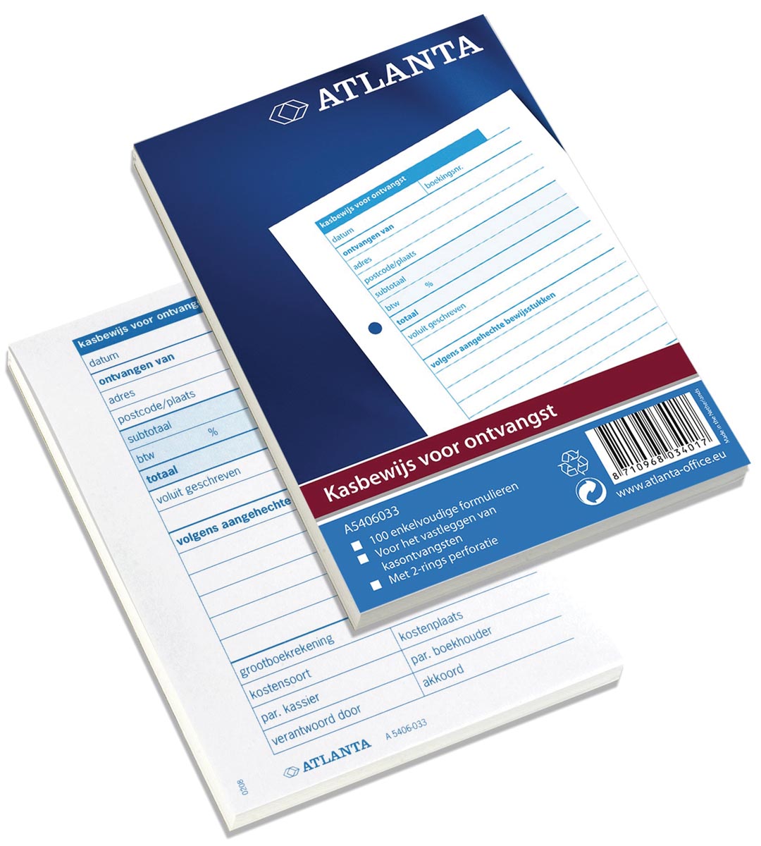 Atlanta by Jalema blok kasbewijs voor ontvangst afbeelding