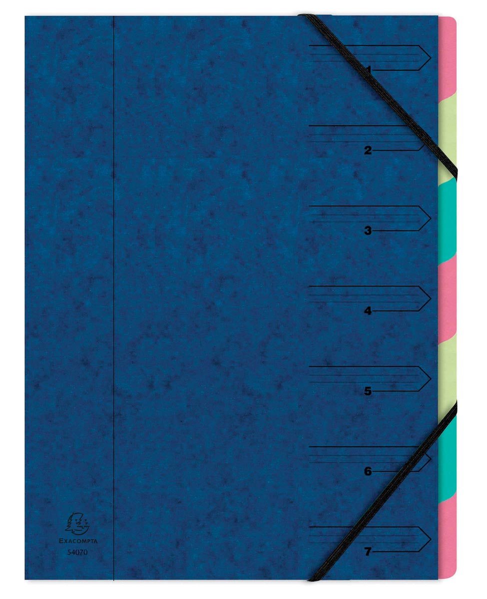Exacompta Sorteermap 7-delig, blauw afbeelding