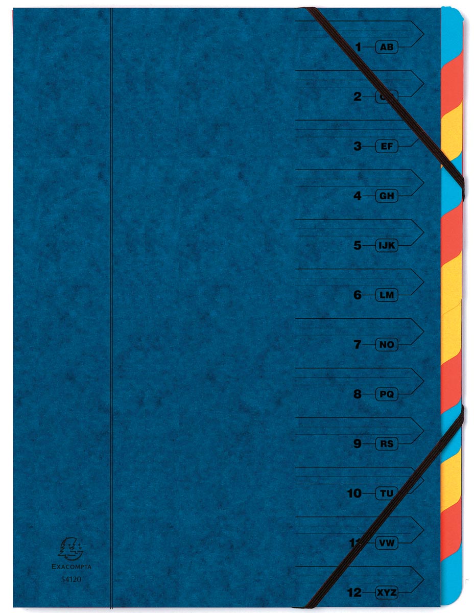 Exacompta Sorteermap 12-delig, blauw