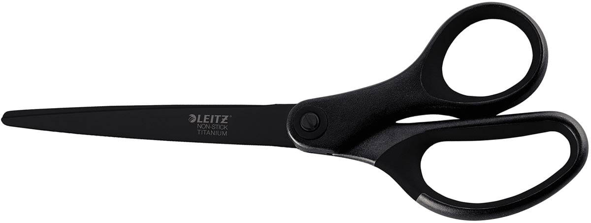 Leitz schaar, 18 cm, anti-klevend titanium, zwart afbeelding
