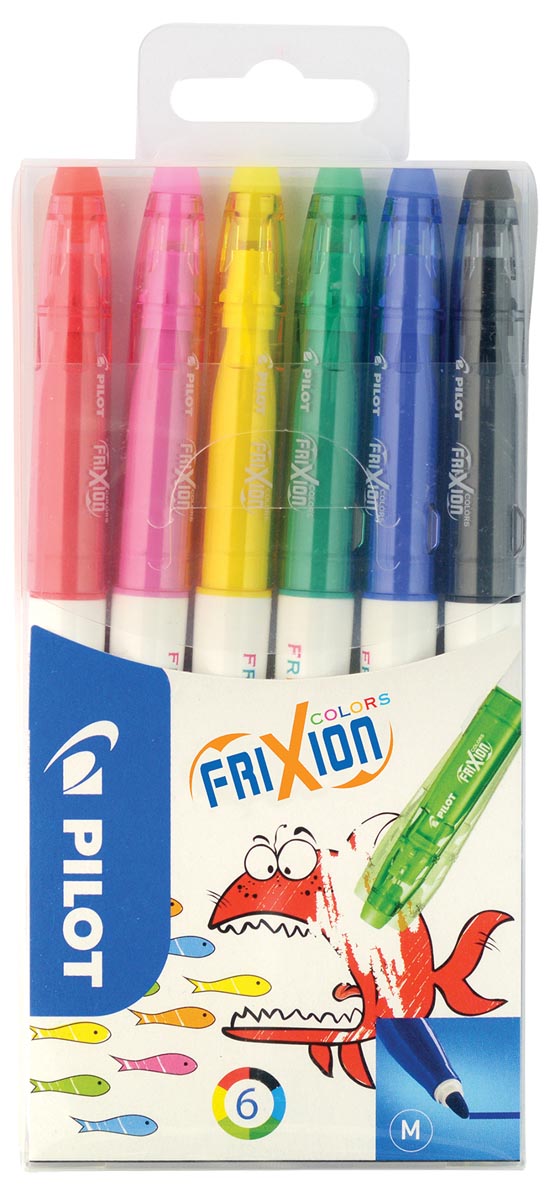 Pilot viltstift Frixion Colors, etui met 6 stuks afbeelding