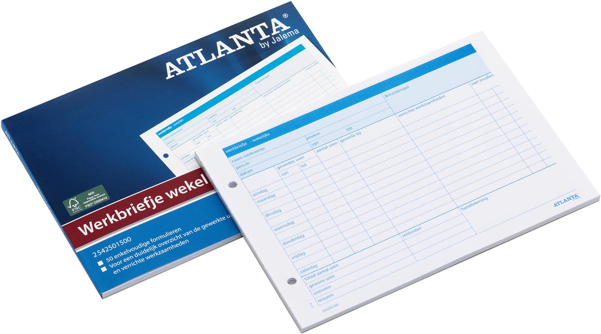 Atlanta by Jalema werkbriefjes week afbeelding