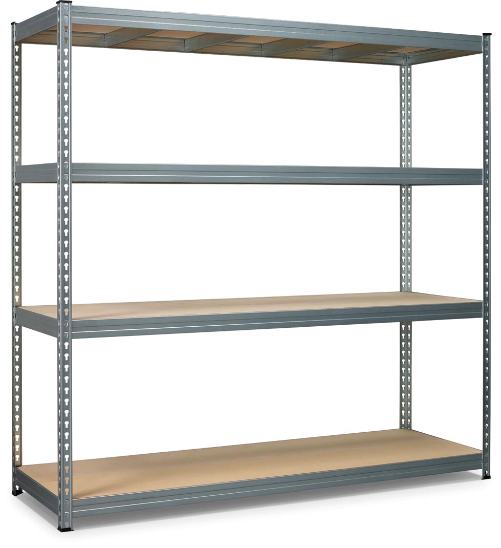 Avasco rek Robus 350, ft 190 x 150 x 60 cm, 4 legborden, uit metaal, grijs