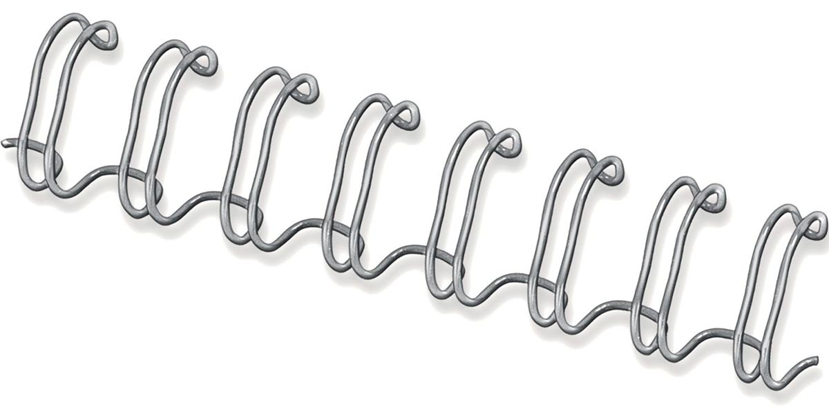 Fellowes draadruggen, doos van 100 stuks, 6 mm, zilver afbeelding