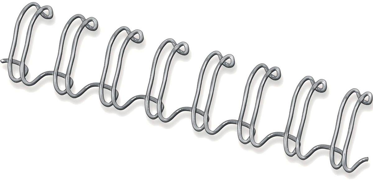Fellowes draadruggen, doos van 100 stuks, 8 mm, zilver afbeelding
