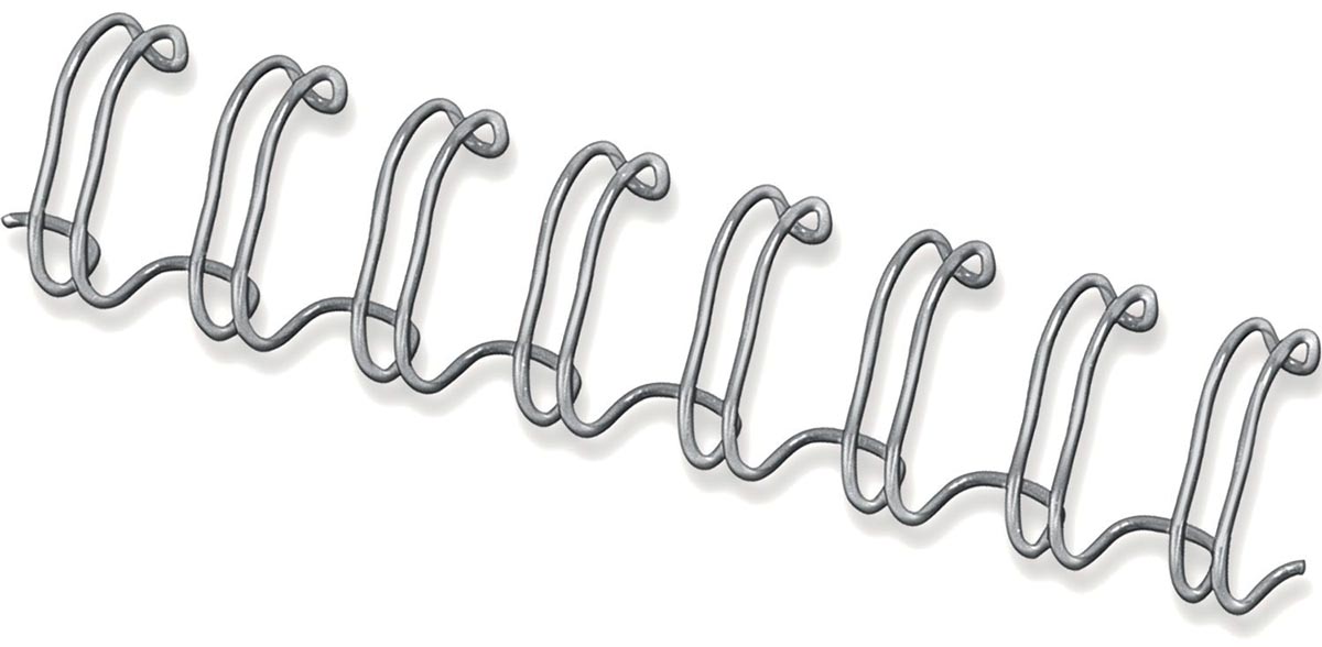 Fellowes draadruggen, doos van 100 stuks, 12 mm, zilver afbeelding