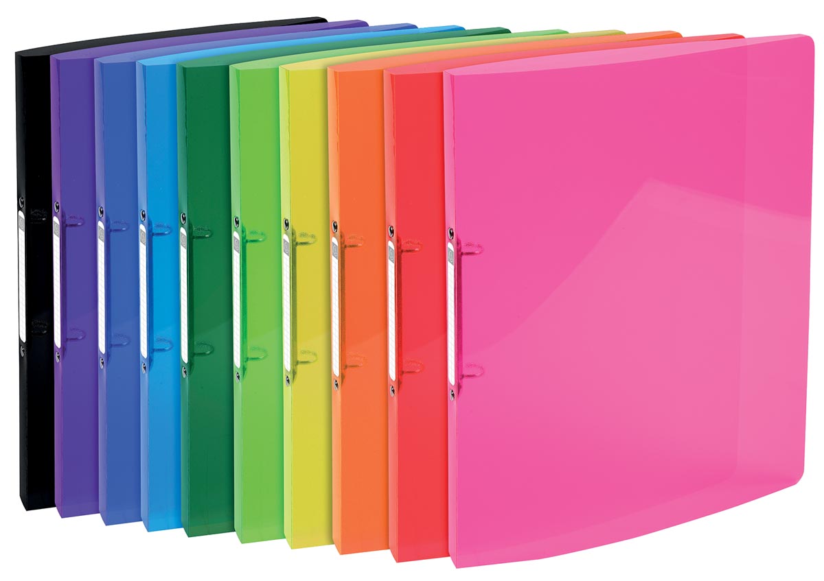 Exacompta Iderama ringmap, voor ft A4, Uit PP met softcover, 2 ringen van 15 mm, geassorteerde kleuren afbeelding