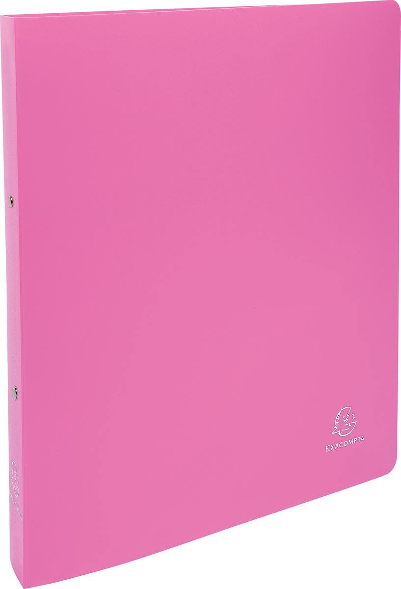 Exacompta ringmap , voor ft A4 maxi, uit ondoorschijnend PP, 2 ringen van 30 mm, roze