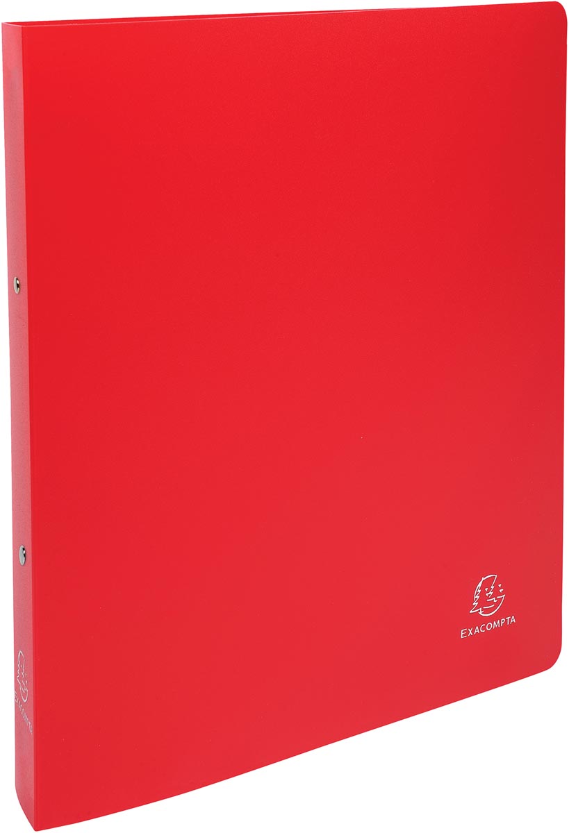 Exacompta ringmap , voor ft A4 maxi, uit ondoorschijnend PP, 2 ringen van 30 mm, rood